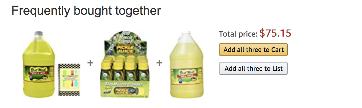 Amazon typically bought together suggestion