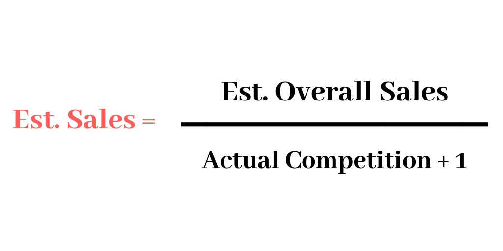 Estimated Amazon Sales formula